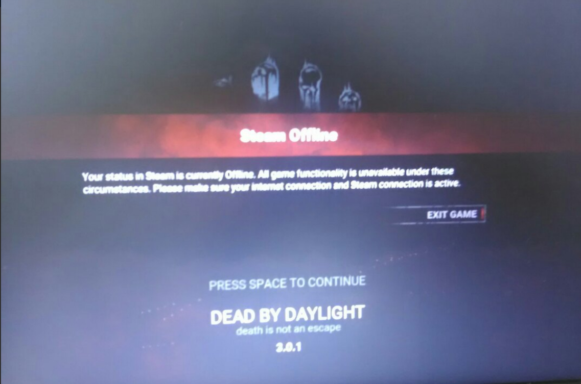 Ошибка dead by daylight steam offline