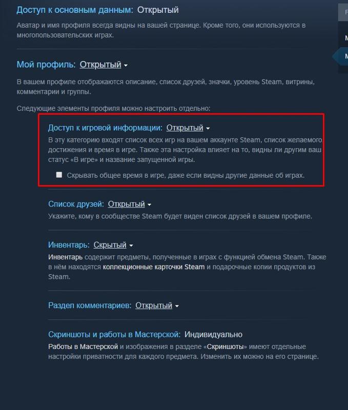 Steam. Как и где убрать флажок что-бы время стало обще доступное