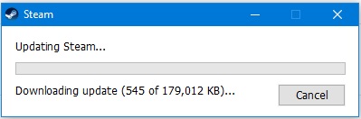 Стим не закачивает обновления себя