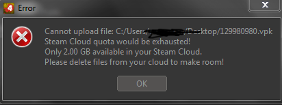 Как очистить долбаный Steam Cloud. Либо это баг, либо я не знаю что это. Я не могу загрузить мод