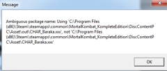 Ошибка при запуске Mortal Kombat 9 Komplete Edition Steam