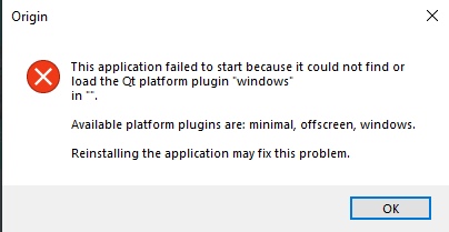 The following components are required to run. This application failed to start because no qt platform plugin could be initialized. Application failed to Launch.