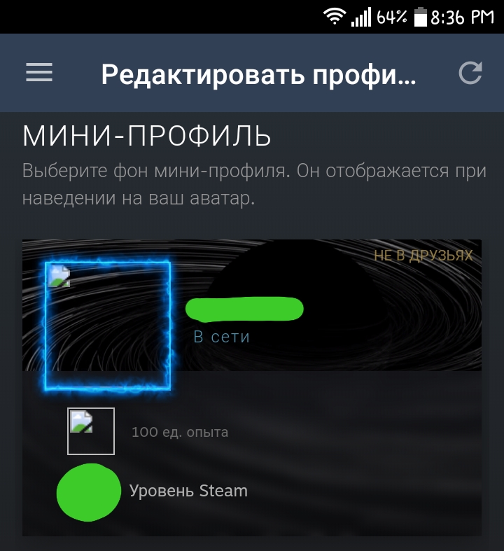 Редактирование стим профиля - 1
