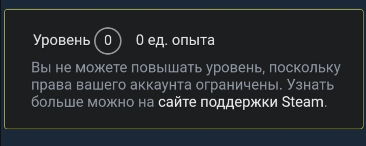 Steam уровень повышения